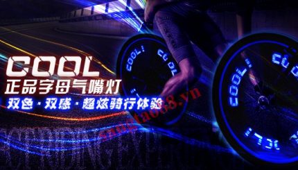 Đèn 7 led chạy chữ lắp van xe