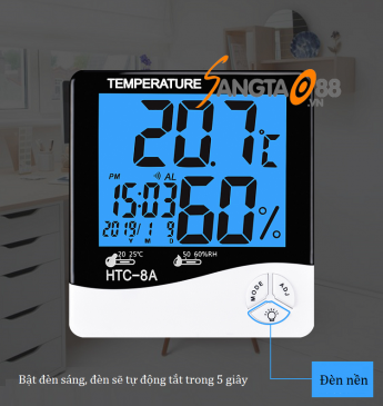 Đồng hồ đo nhiệt độ độ ẩm HTC-8A
